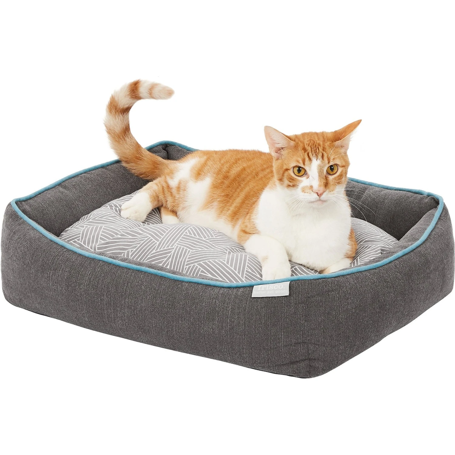 Frisco Sherpa Orthopedic Bolster Cat & Dog Bed - Image 5