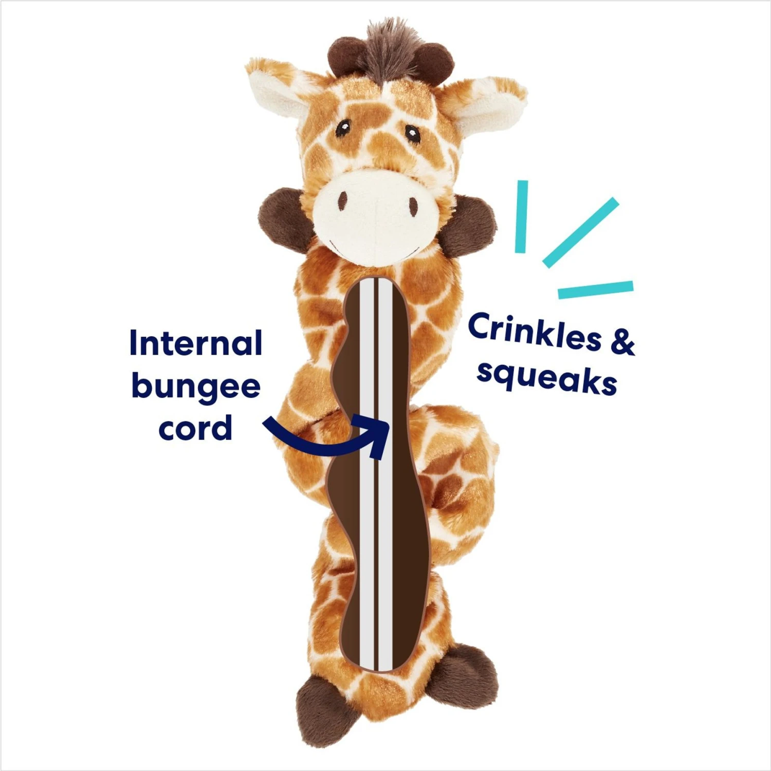 Frisco Giraffe Bungee Plush Squeaky Dog Toy - Image 3
