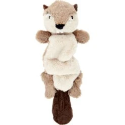 Frisco Beaver Bungee Plush Squeaky Dog Toy