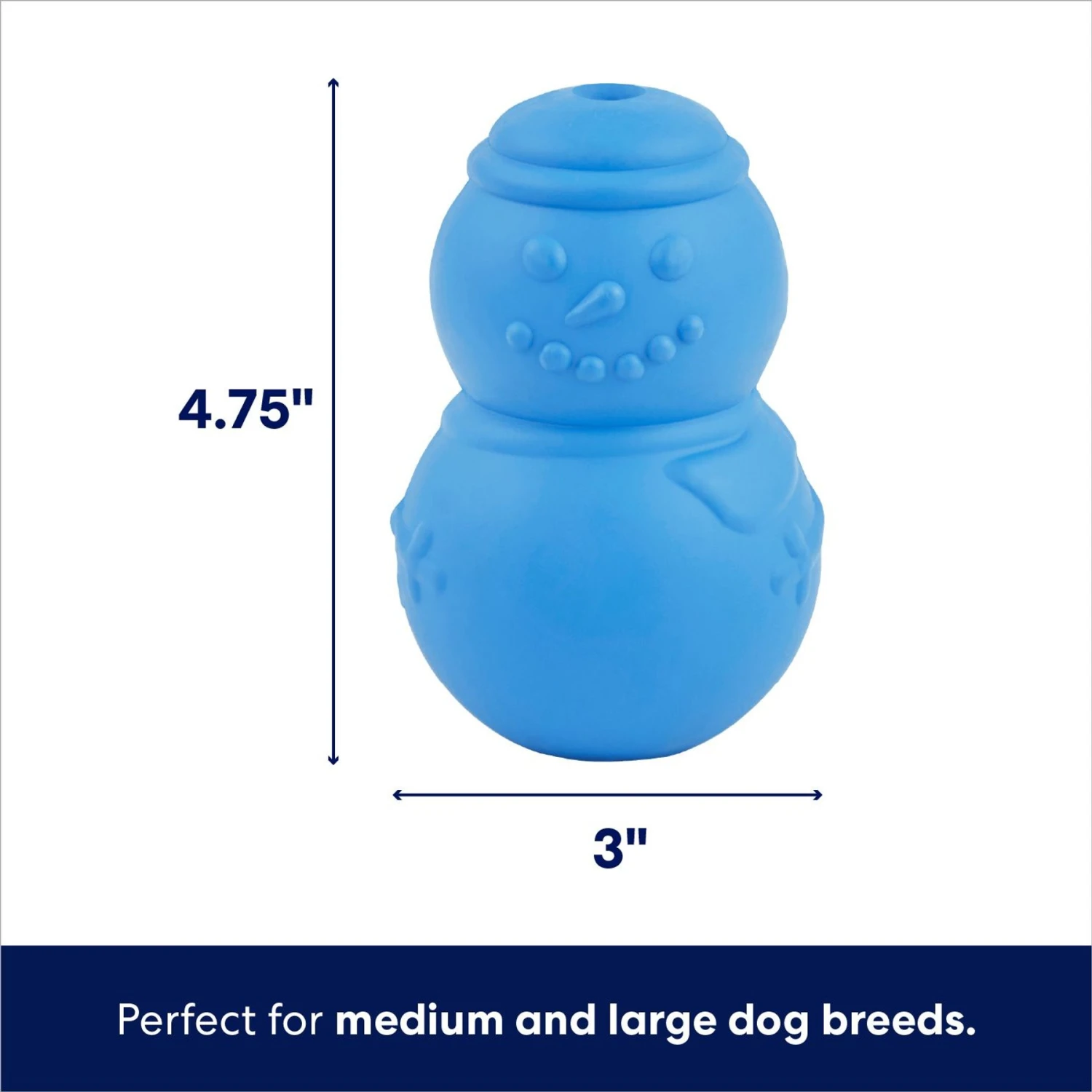 Frisco Snowman Rubber Treat Dispenser Dog Toy - Image 2