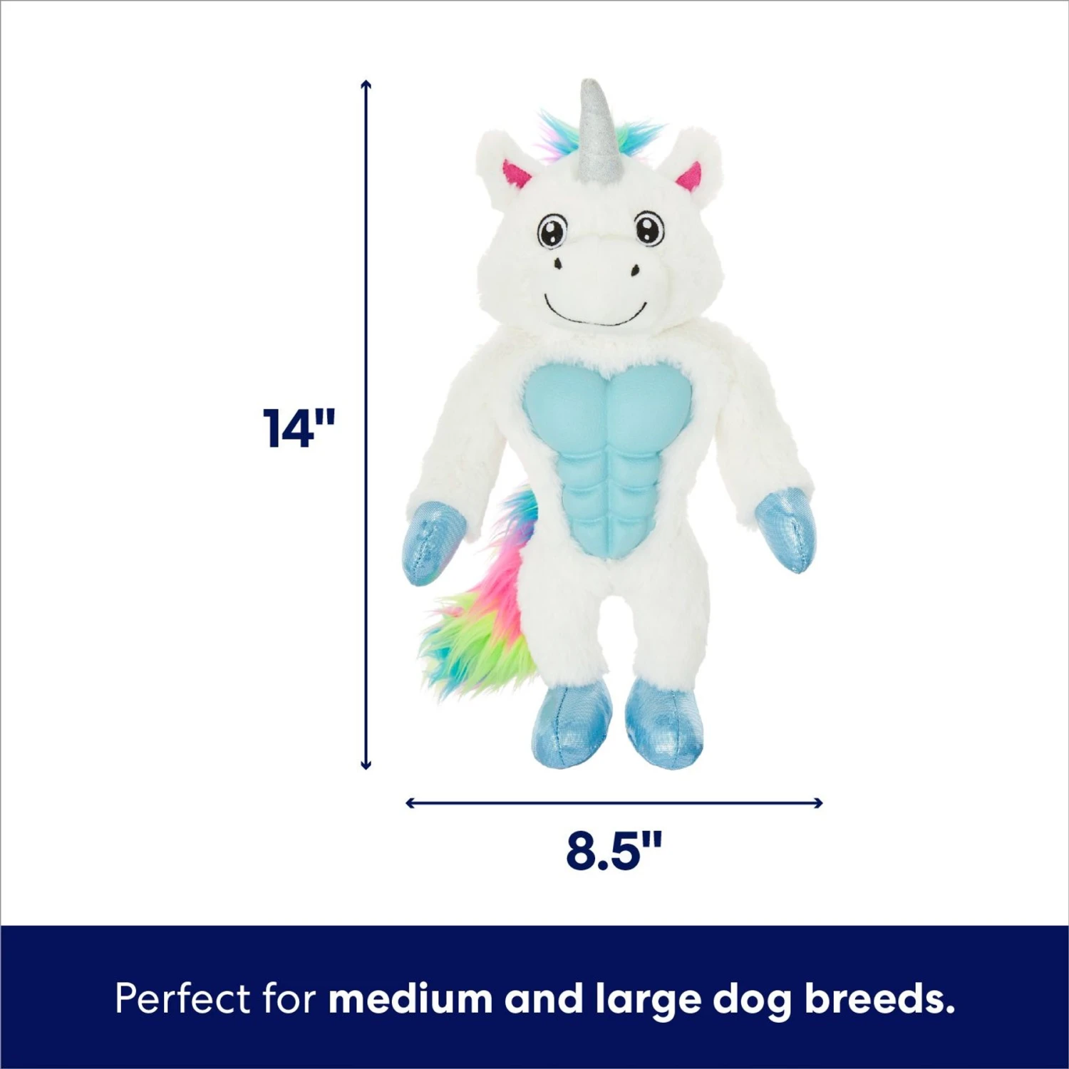 Frisco Unicorn Muscle Plush Squeaky Dog Toy - Image 2