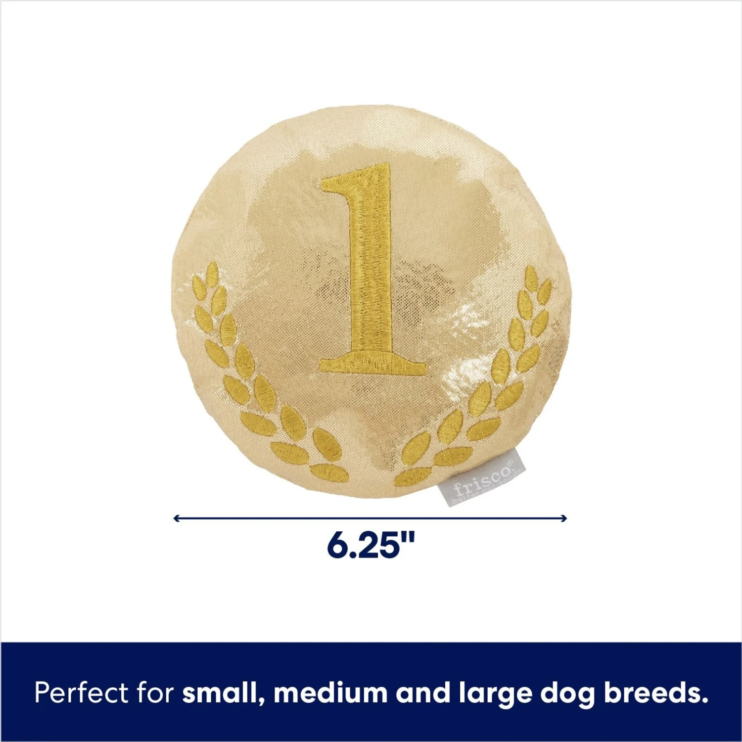 Frisco Gold Medal Round Plush Squeaky Dog Toy - Image 2