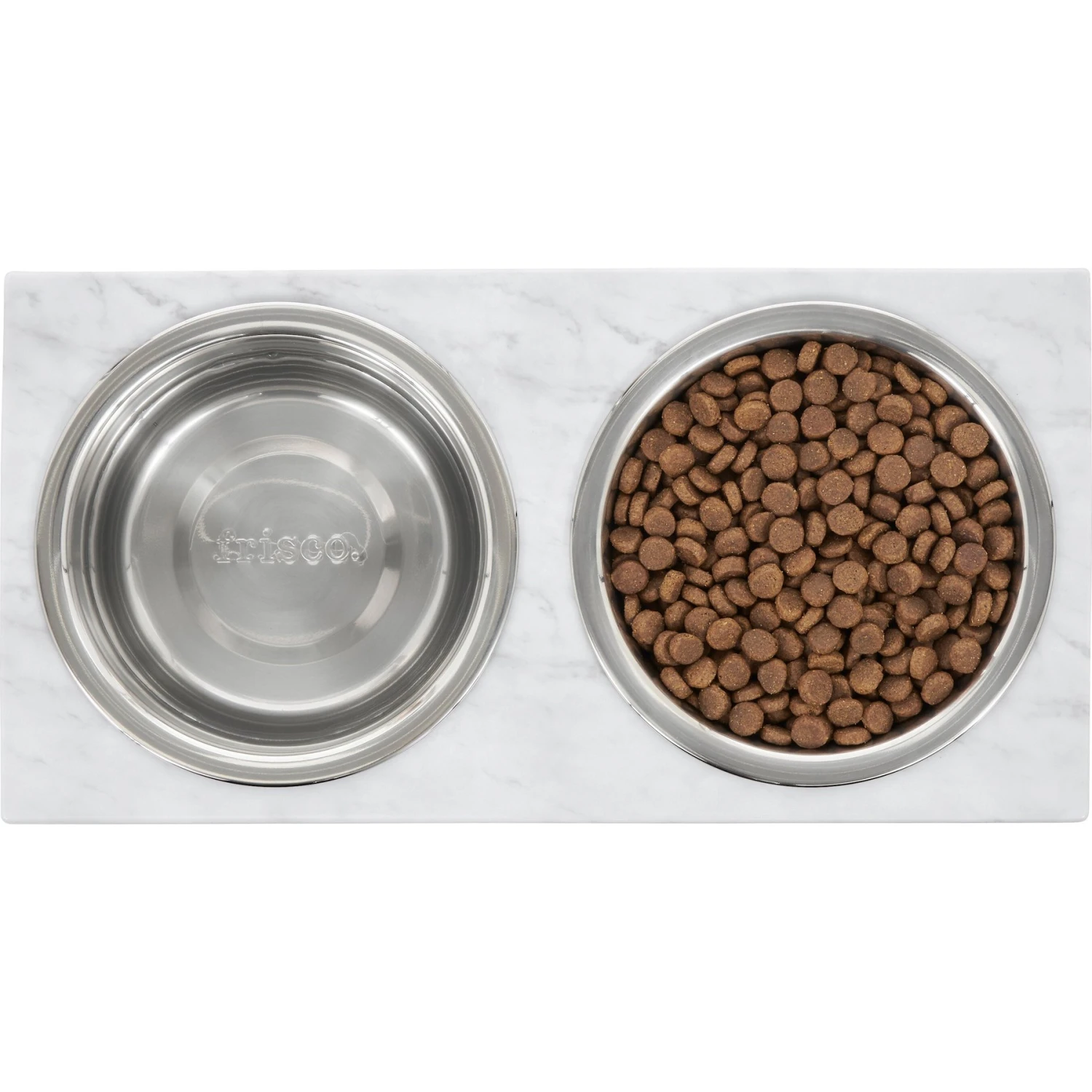 Frisco Marble Print Stainless Steel Double Elevated Dog Bowl - Image 5