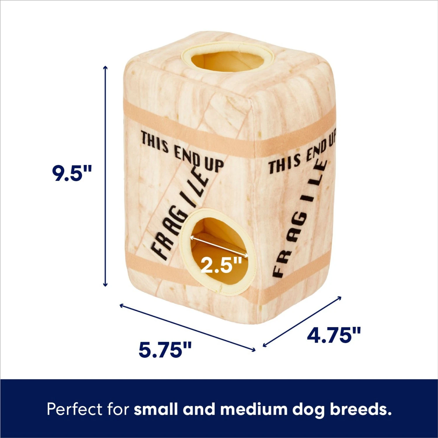 Frisco Holiday Fragile Box Hide & Seek Puzzle Plush Squeaky Dog Toy - Image 2