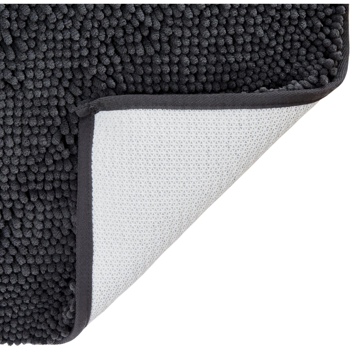 Frisco Microfiber Chenille Paw Print Dog & Cat Mat, Dark Gray - Image 3