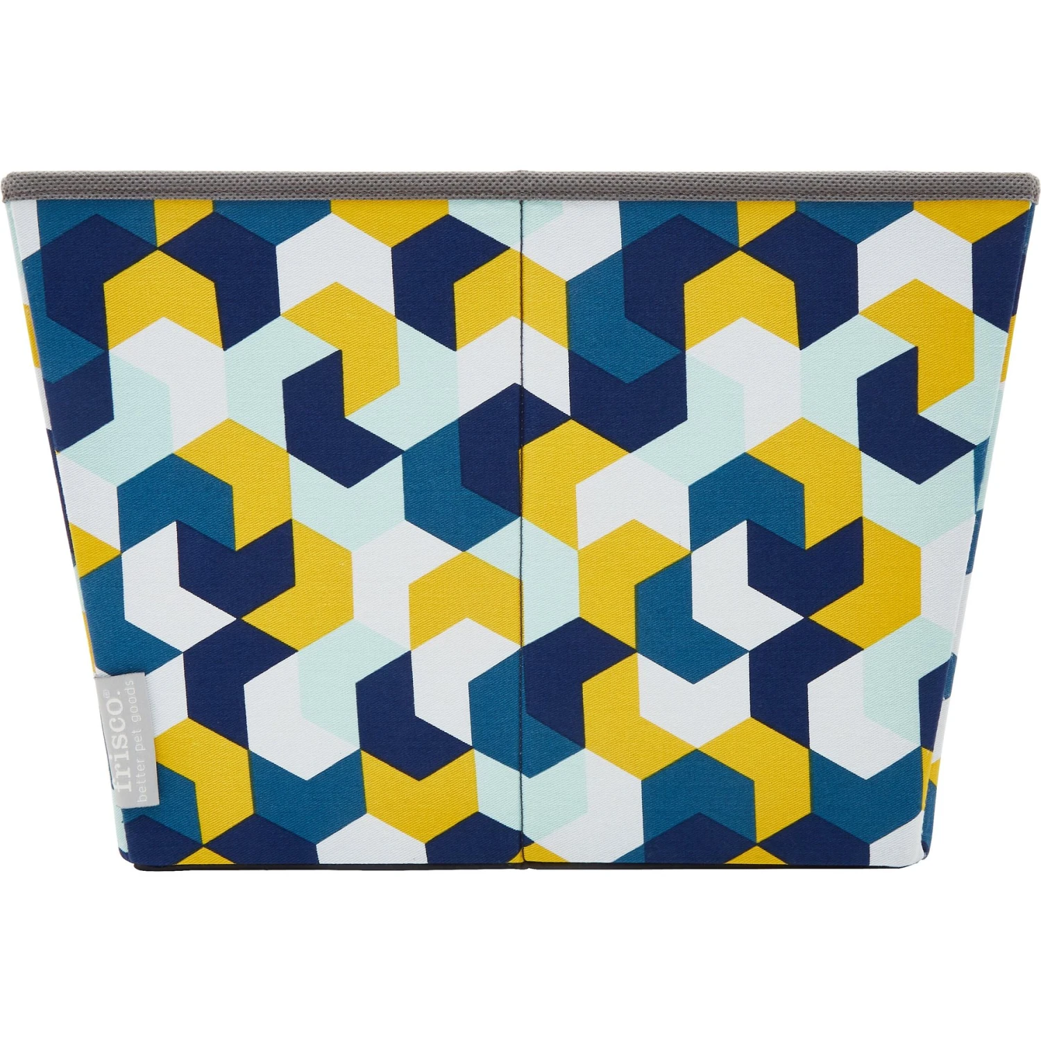 Frisco Rectangle Collapsible Pet Toy Storage Bin, Yellow Geometric - Image 6