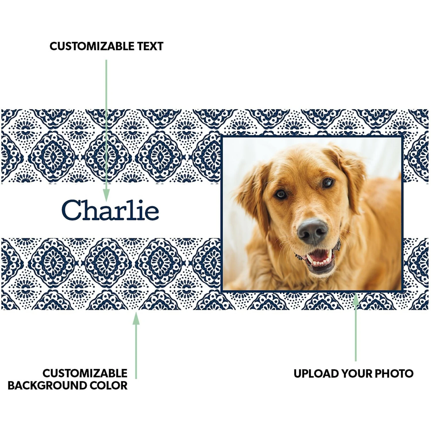 Frisco Double Walled Boho Damask Personalized Tumbler, 30-oz Cup - Image 2