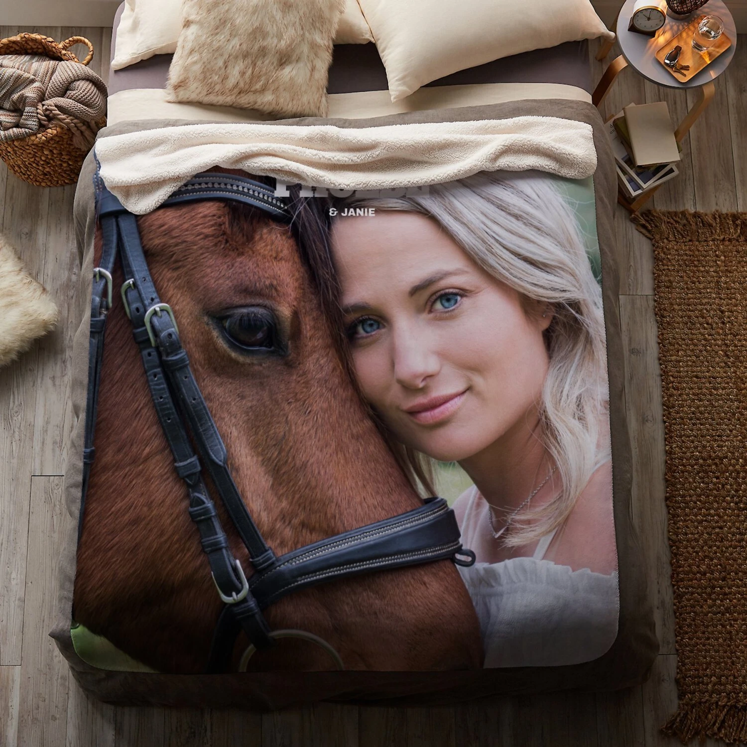 Frisco Portrait Sherpa Fleece Personalized Blanket, 60" X 80" - Image 4