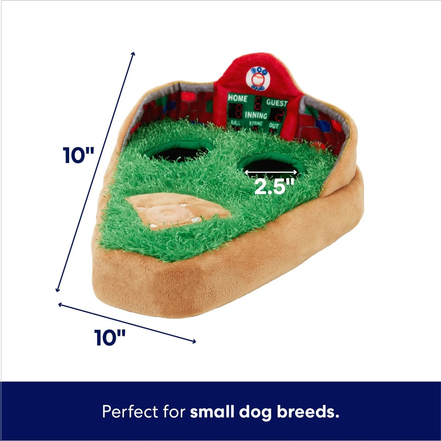 Frisco Baseball Hide & Seek Puzzle Plush Squeaky Dog Toy - Image 2