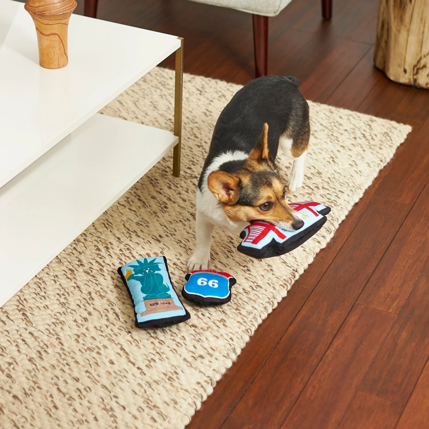 Frisco Road Trip Sightseeing Plush Squeaky Dog Toy, 3 Count - Image 3