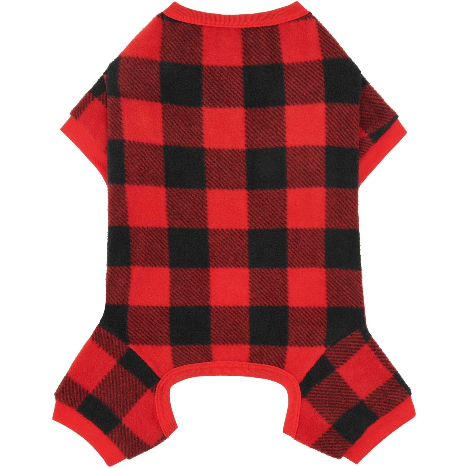 Frisco Dog & Cat Cozy Polar Fleece PJs, Red Plaid