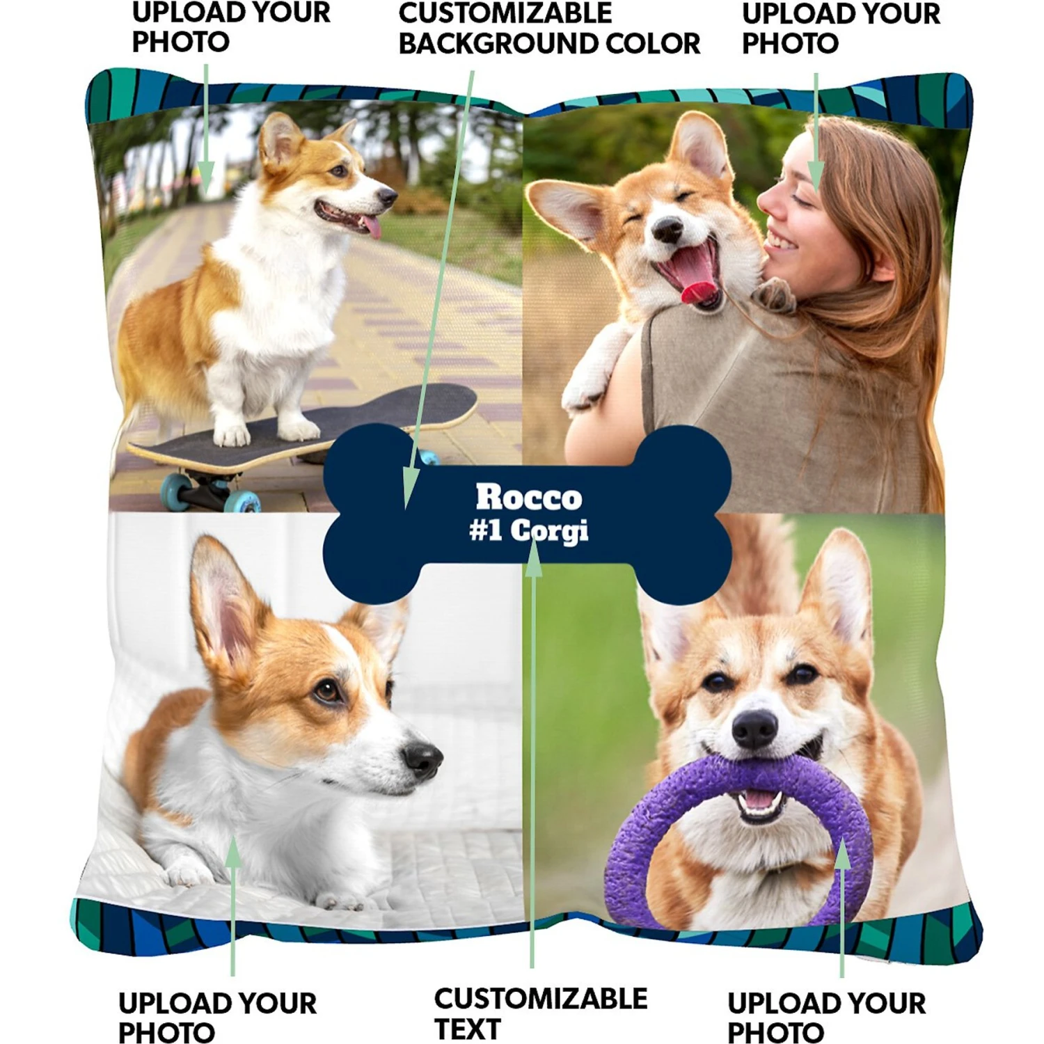 Frisco "Contemporary #2" Throw Pillow 16 X 16 - Image 2