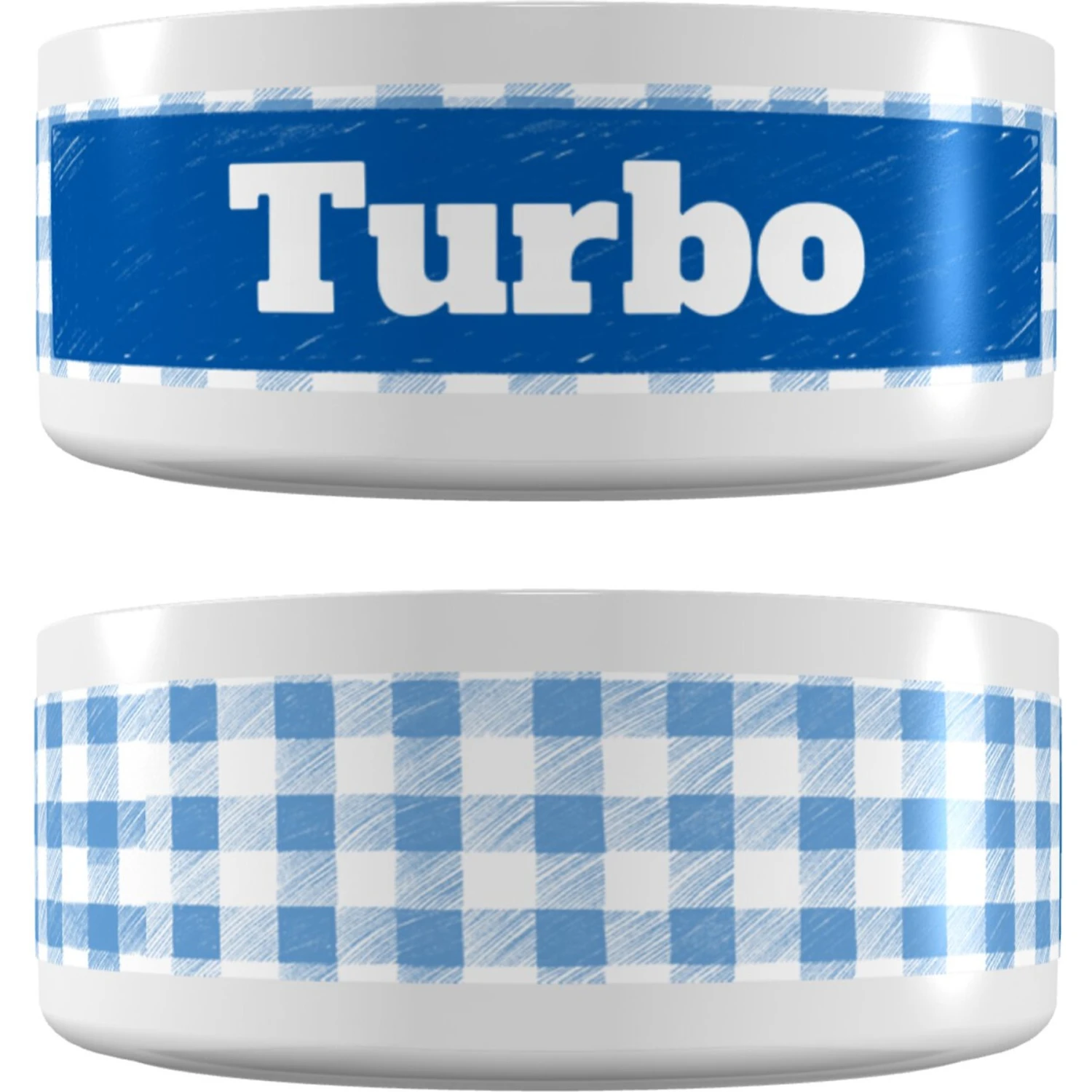 Frisco Personalized Gingham Plaid Small Dog & Cat Bowl