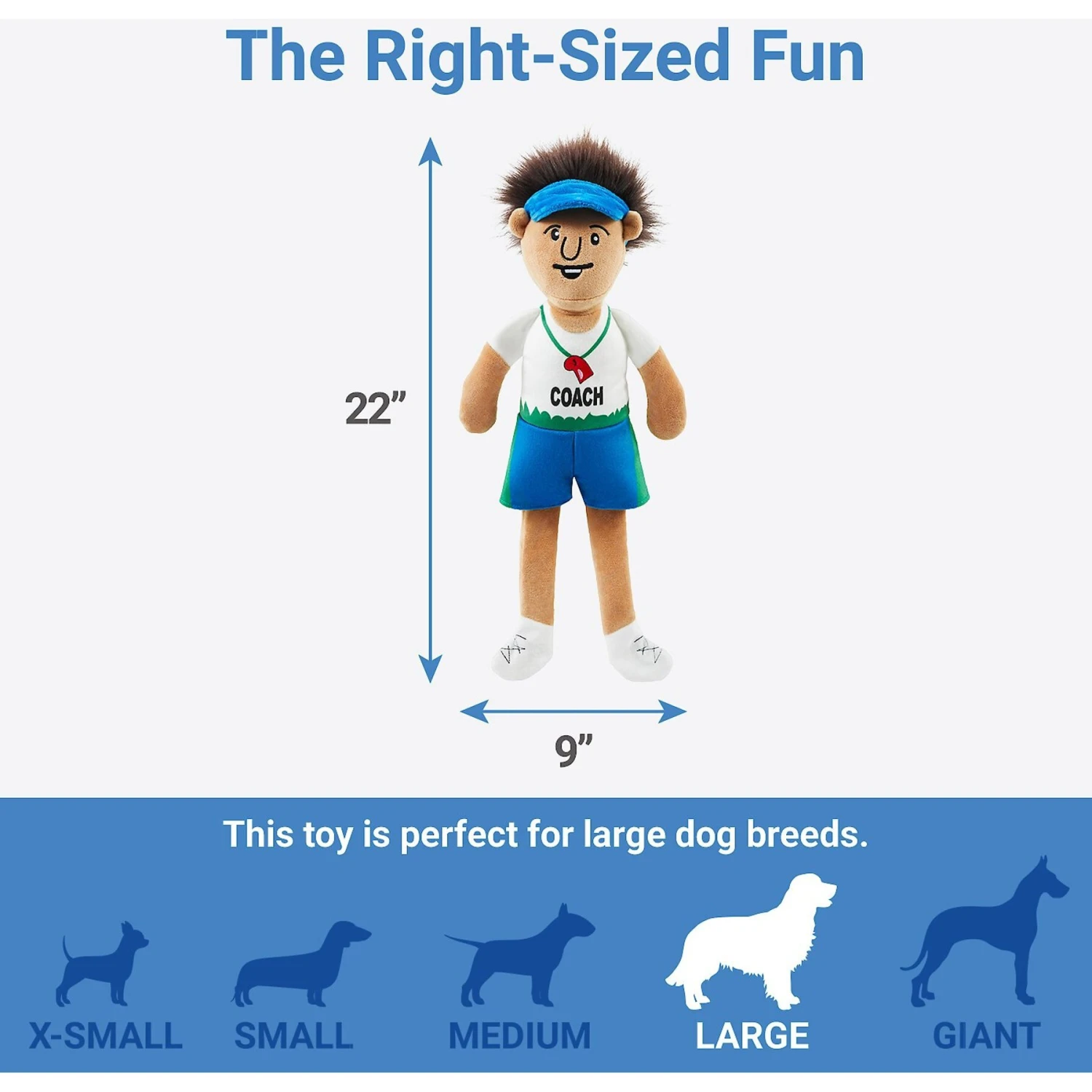 Frisco Gym Teacher Plush Squeaky Dog Toy - Image 2