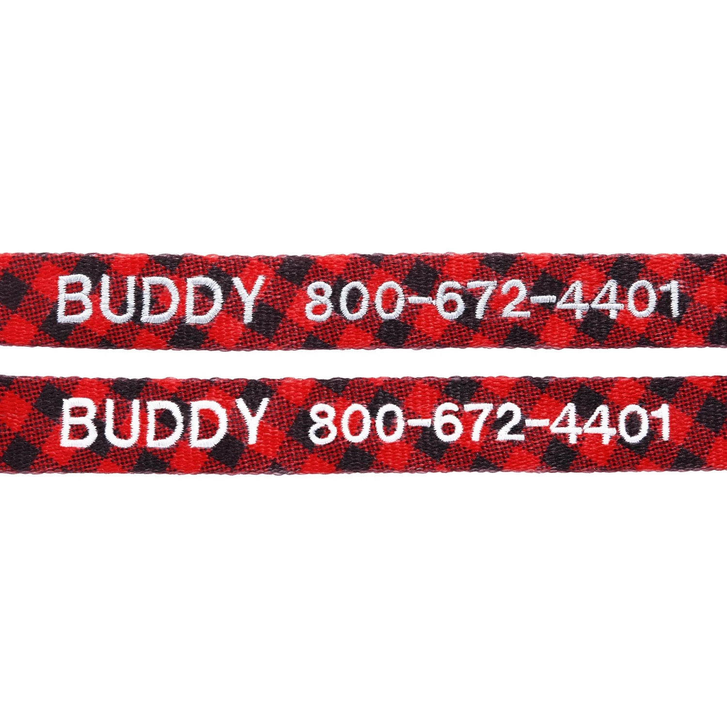 Frisco Buffalo Check Polyester Personalized Dog Collar - Image 3