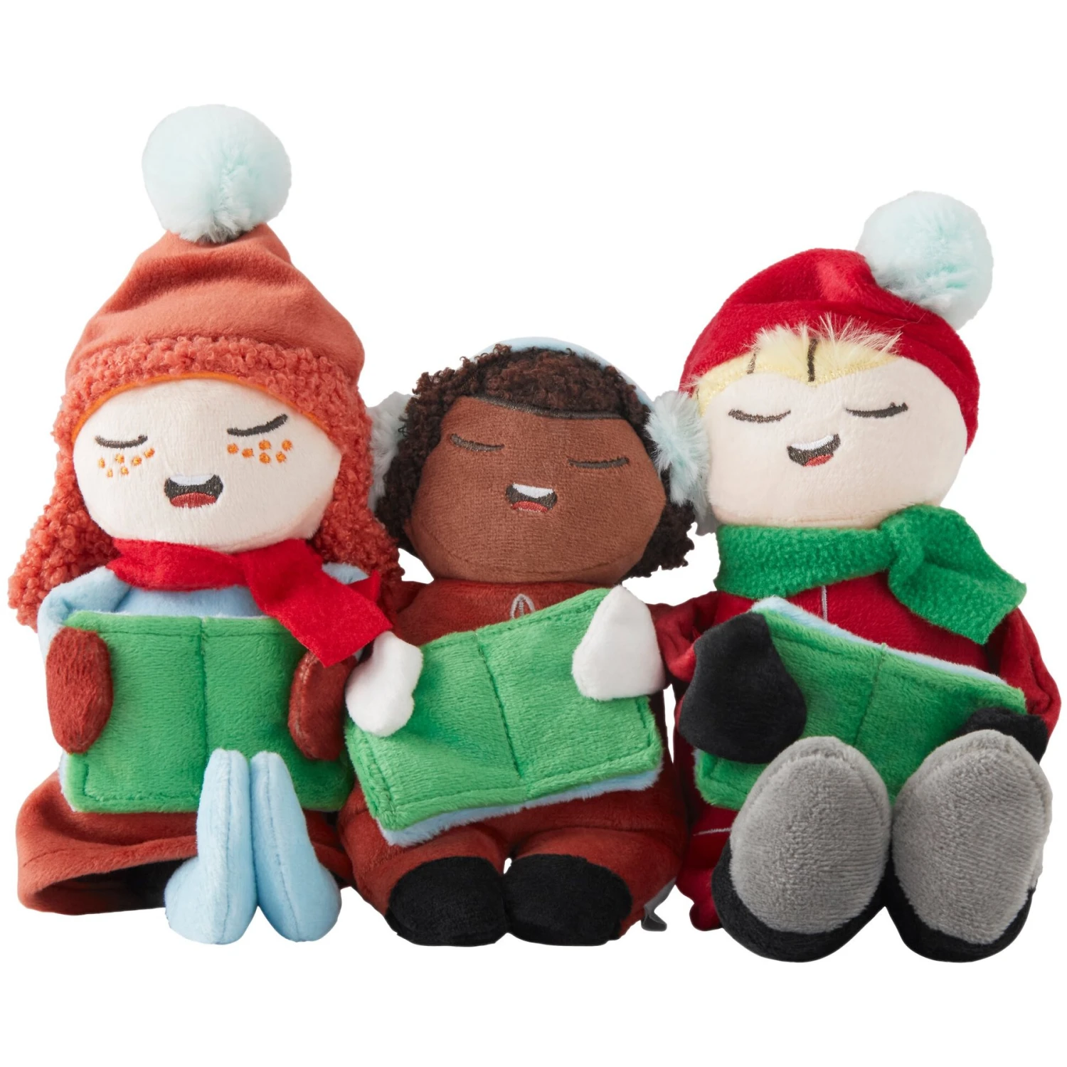 Frisco Holiday Carolers Plush Squeaky Dog Toy, 3 Count