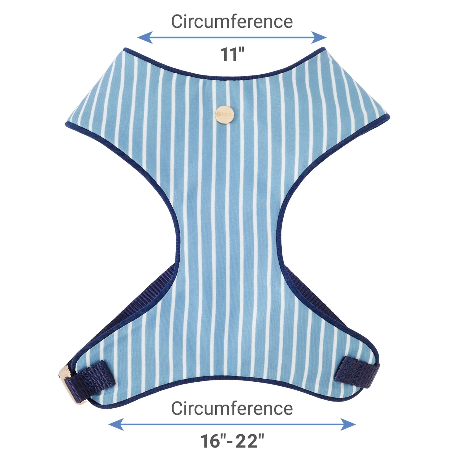 Frisco Fashion Over-The-Head Harness, Striped - Image 2