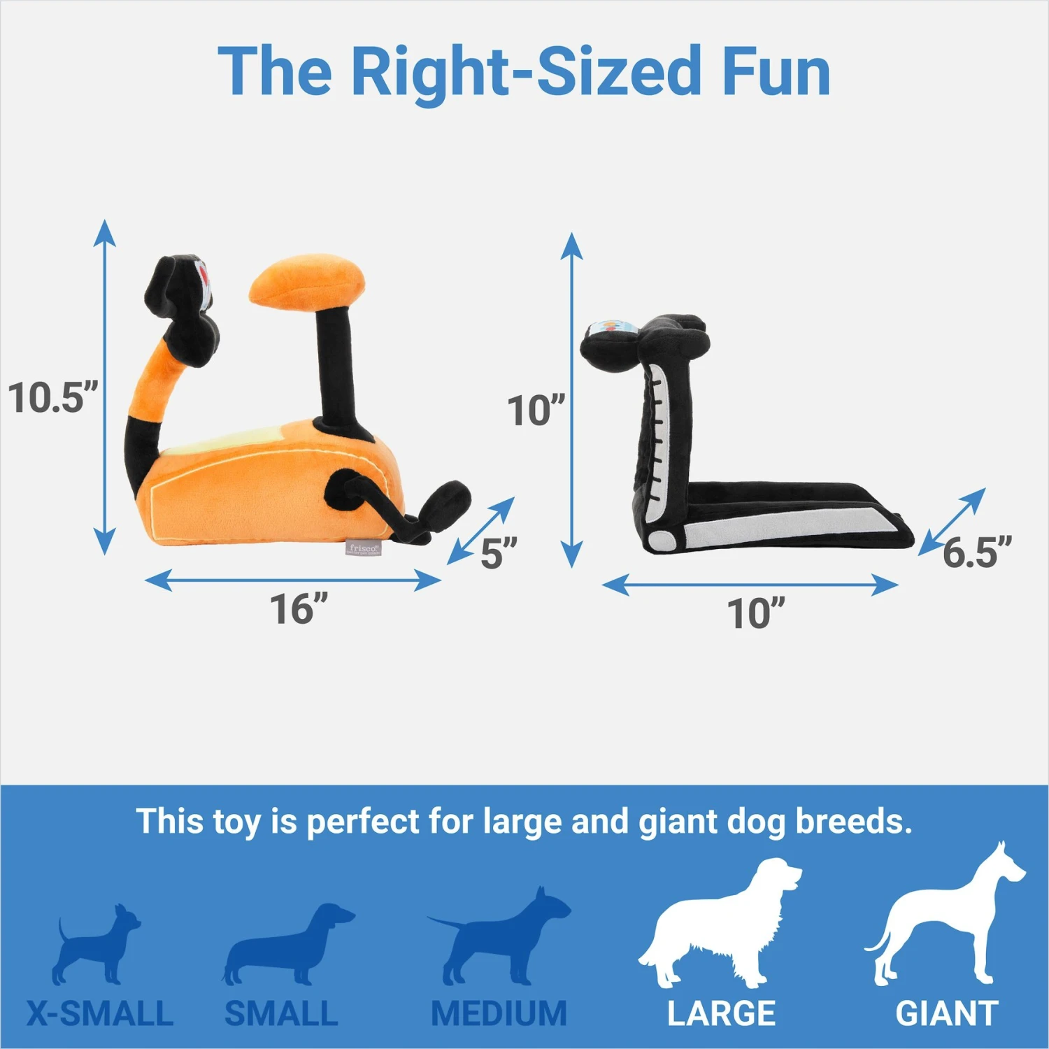 Frisco Treadmill & Bike Plush Squeaky Dog Toy, 2 Count - Image 2