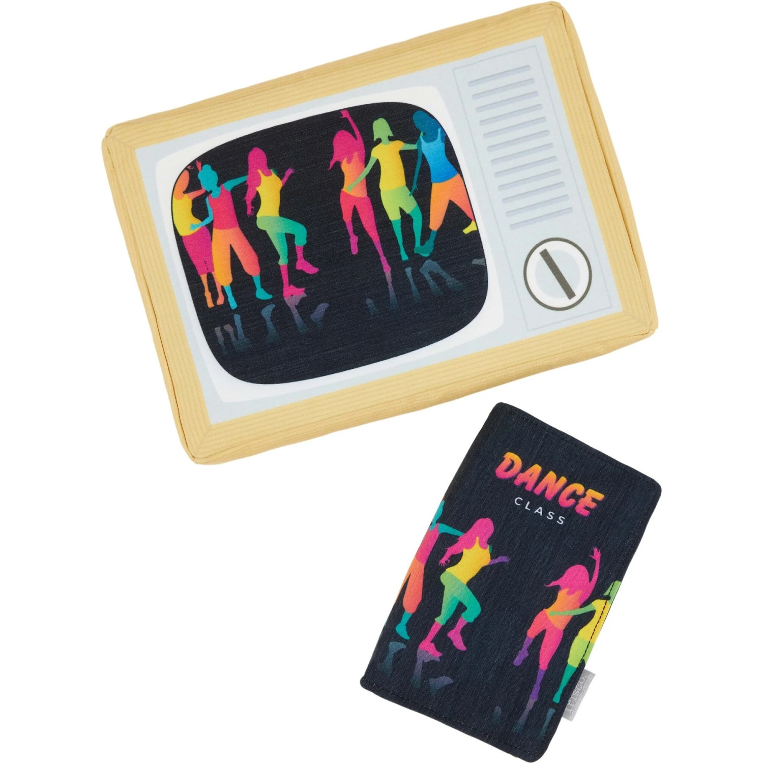 Frisco TV & VHS Tape Plush Squeaky Dog Toy, 2 Count