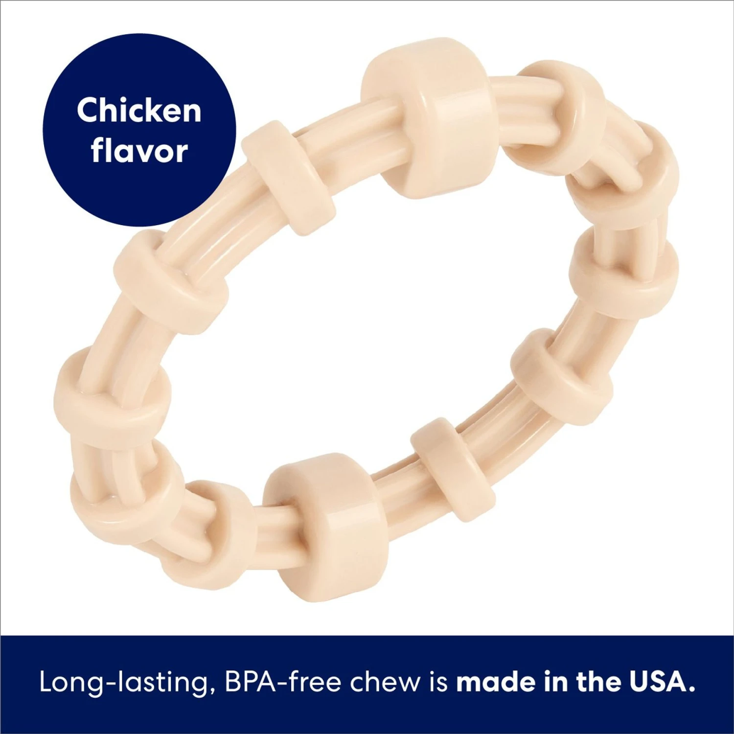 Frisco Ring Tough Nylon Chew Dog Toy, Chicken Flavor - Image 3
