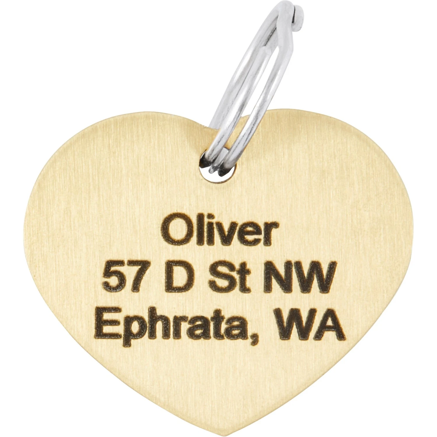 Frisco Brass Personalized Dog & Cat ID Tag, Heart - Image 3