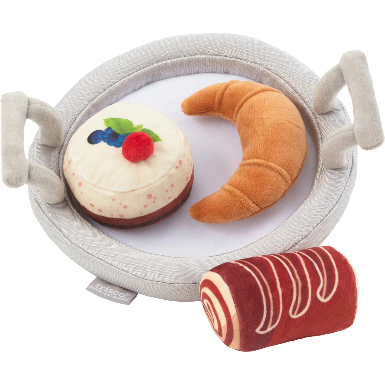 Frisco Brunch Pastry Plate Plush Squeaky Dog Toy
