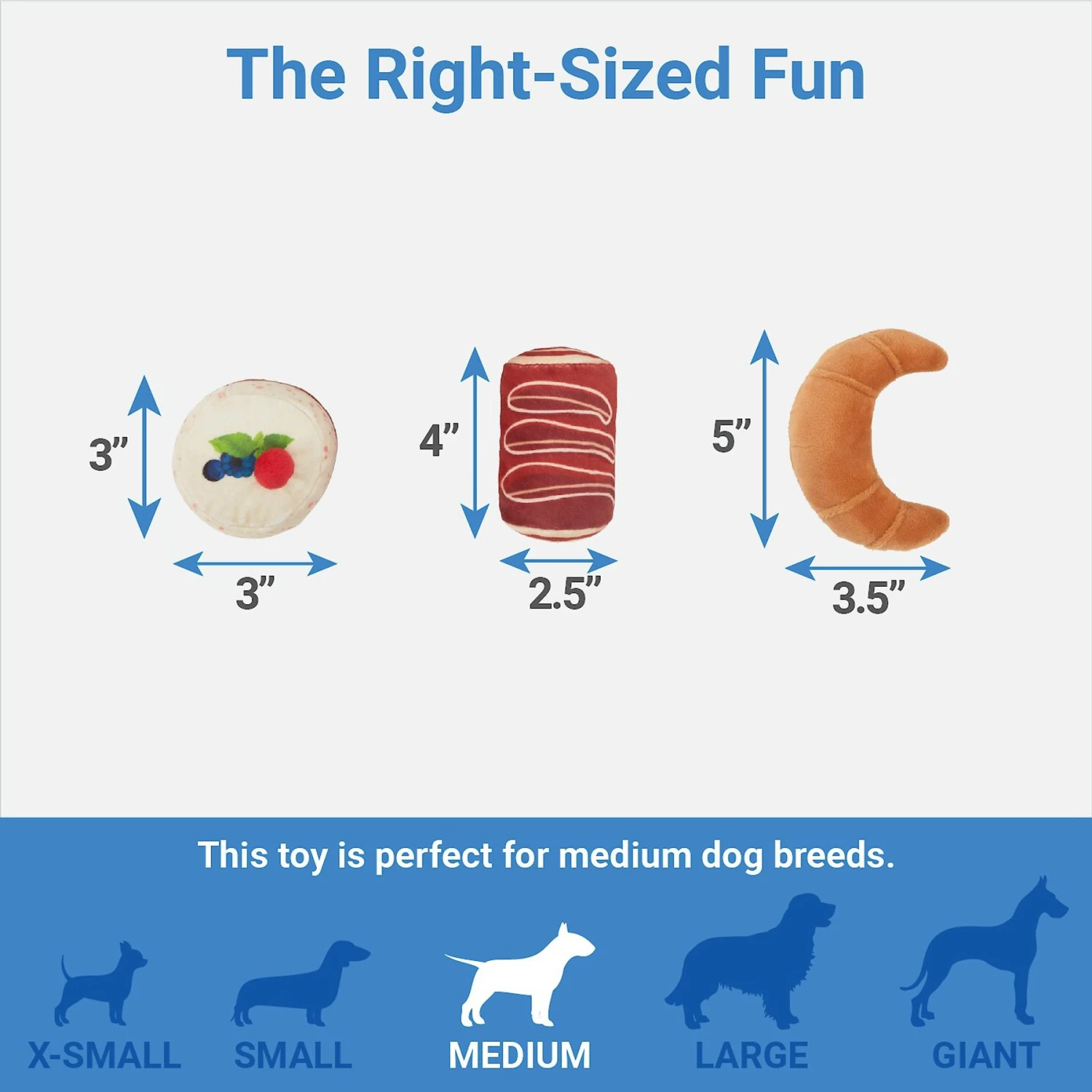 Frisco Brunch Pastry Plate Plush Squeaky Dog Toy - Image 3