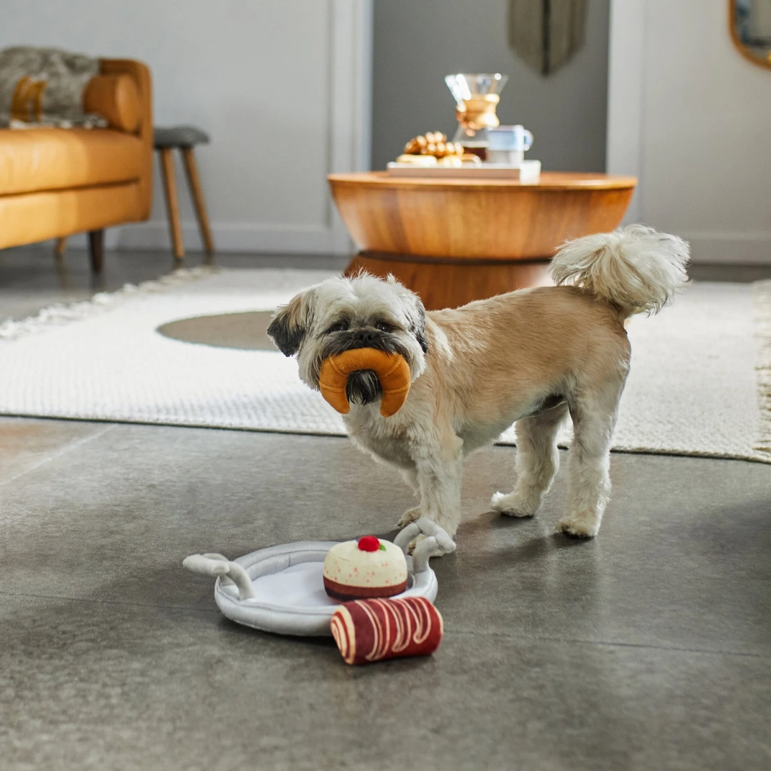 Frisco Brunch Pastry Plate Plush Squeaky Dog Toy - Image 4