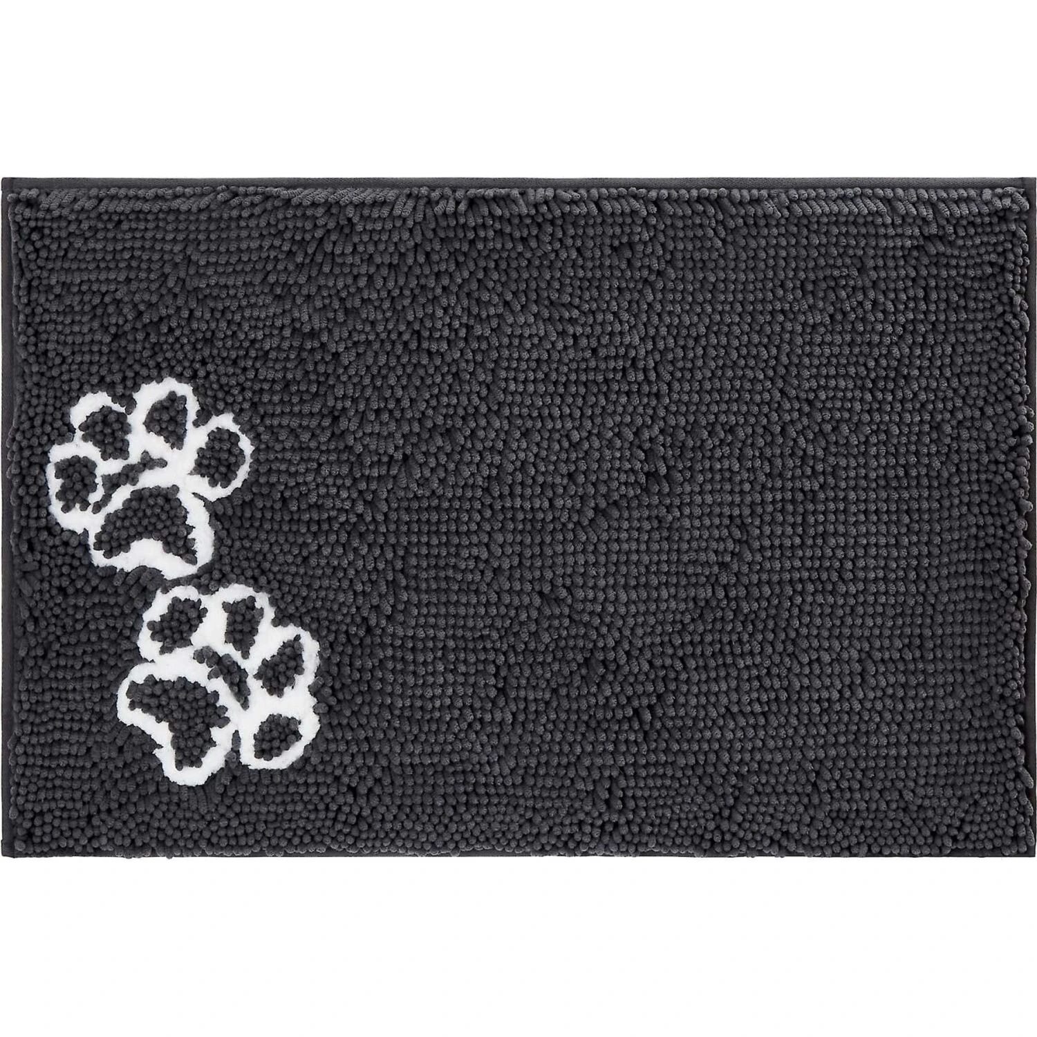 Frisco Microfiber Chenille Shammy Towel & Frisco Microfiber Chenille Paw Print Dog & Cat Mat, Dark Gray - Image 6