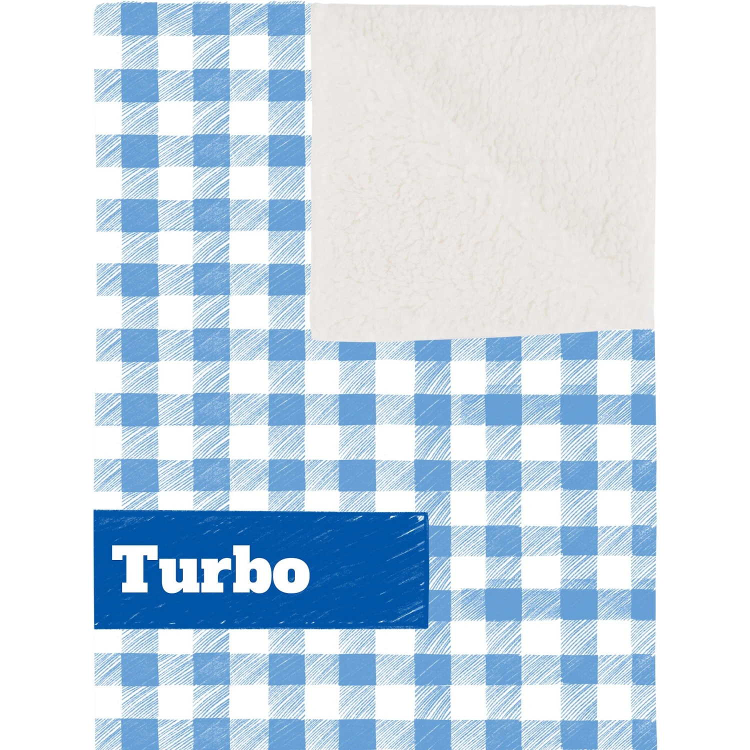 Frisco Personalized Gingham Plaid Sherpa Cat & Dog Blanket, 30" X 40" - Image 3