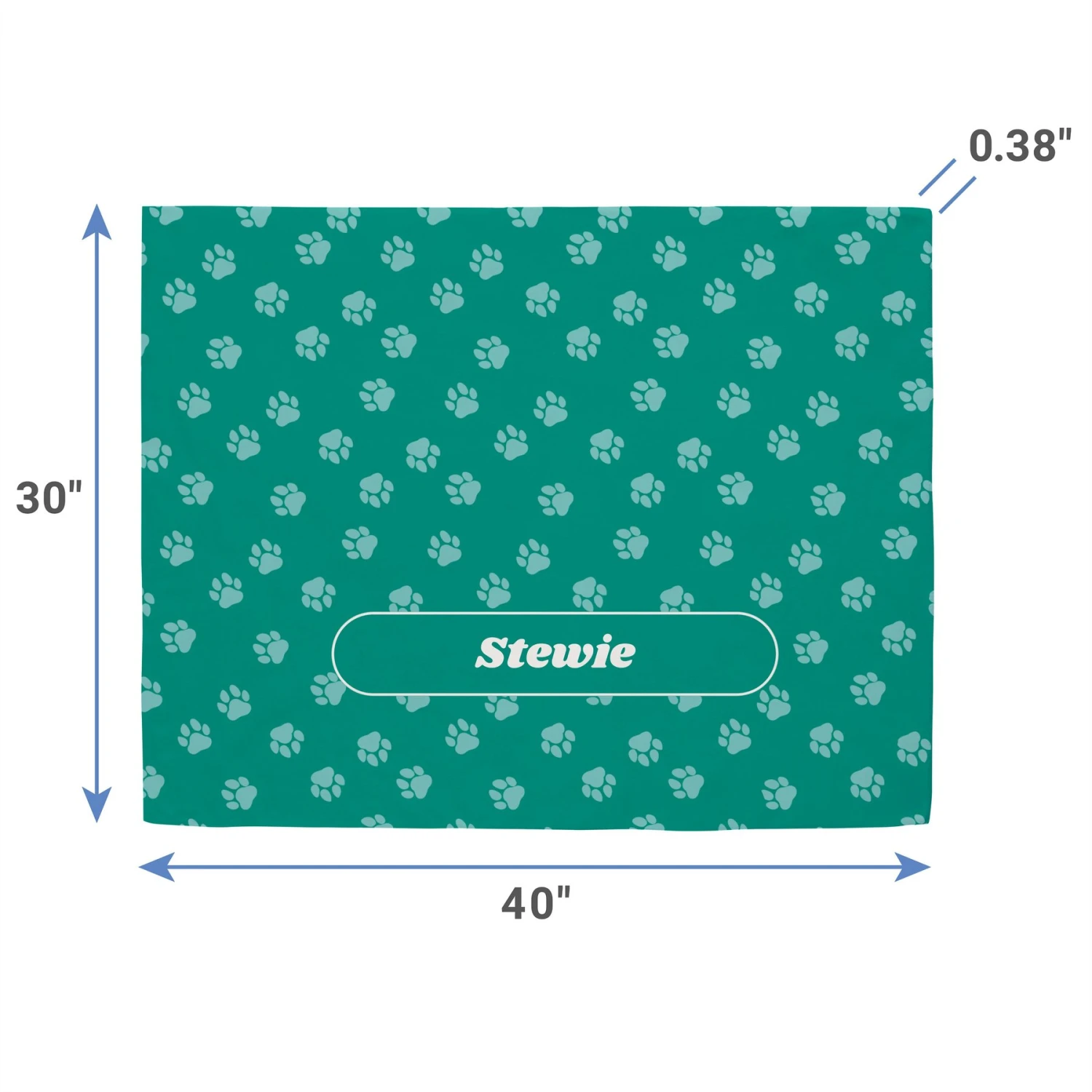 Frisco Personalized Paws Sherpa Cat & Dog Blanket, 30" X 40" - Image 2