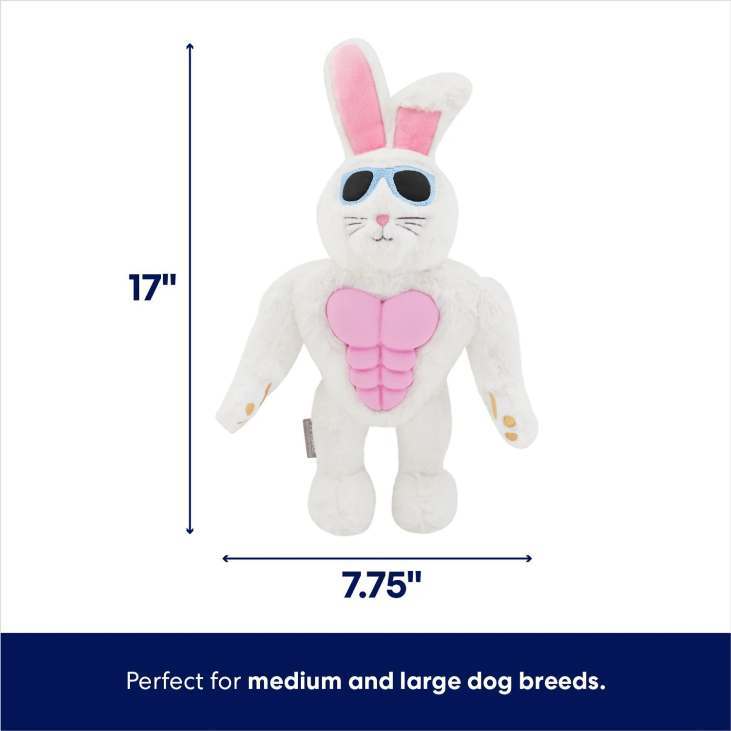 Frisco Easter Bunny Muscle Plush Squeaky Dog Toy - Image 2