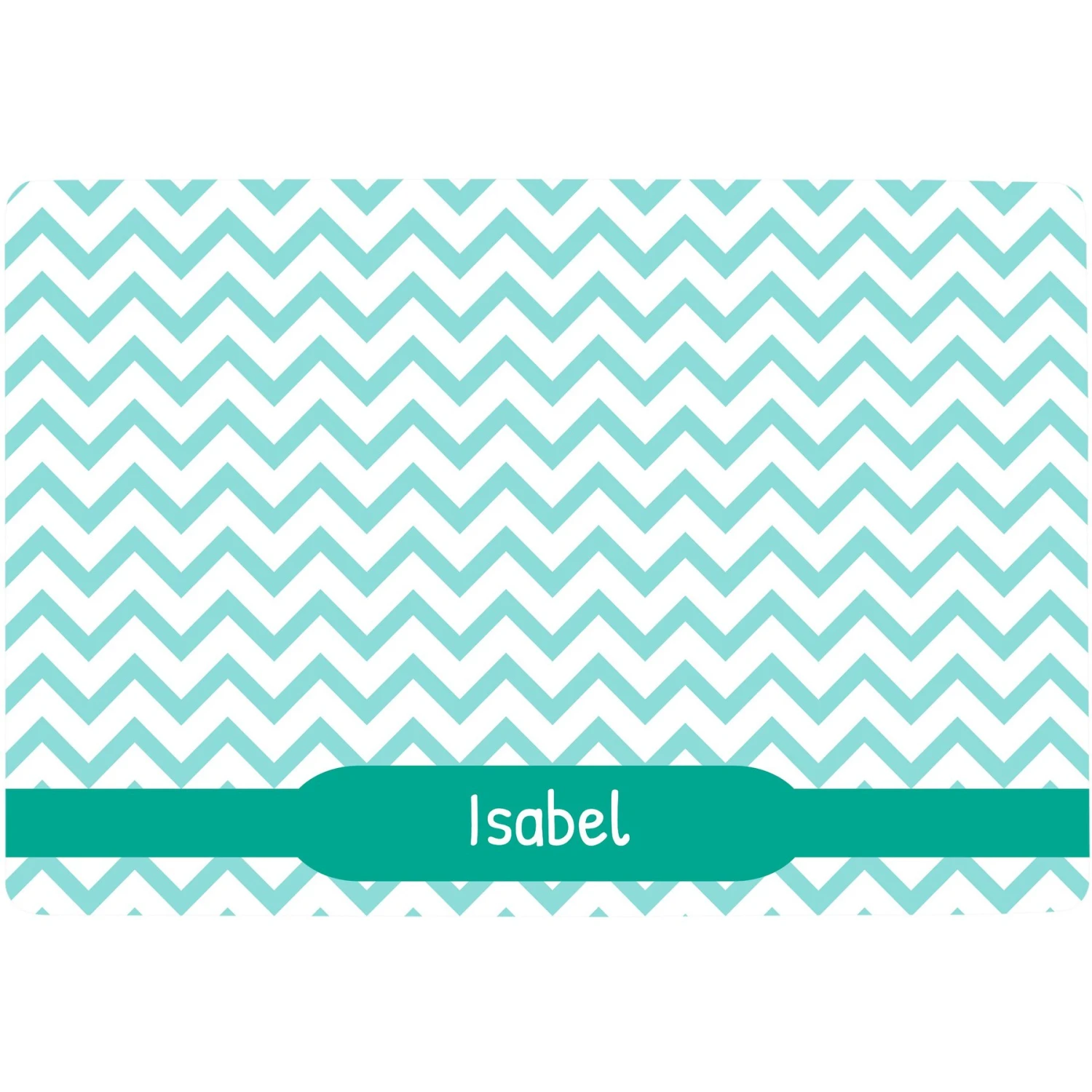 Frisco Personalized Chevron Dog & Cat Placemat