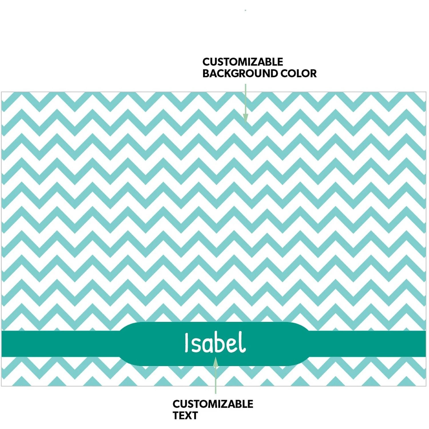 Frisco Personalized Chevron Dog & Cat Placemat - Image 2