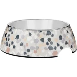 Frisco Terrazzo Design Stainless Steel Dog & Cat Bowl