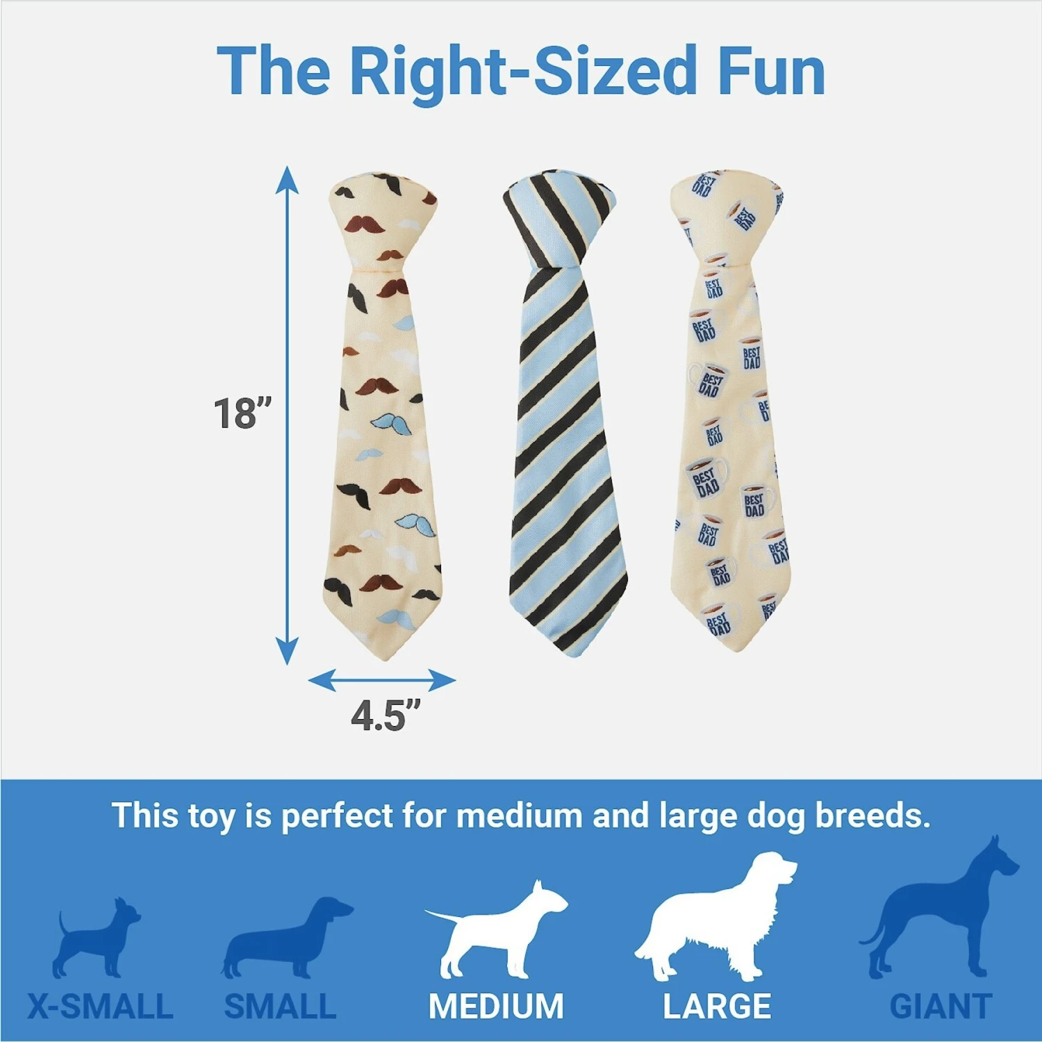 Frisco Ties Plush Dog Toy, 3 Count - Image 2