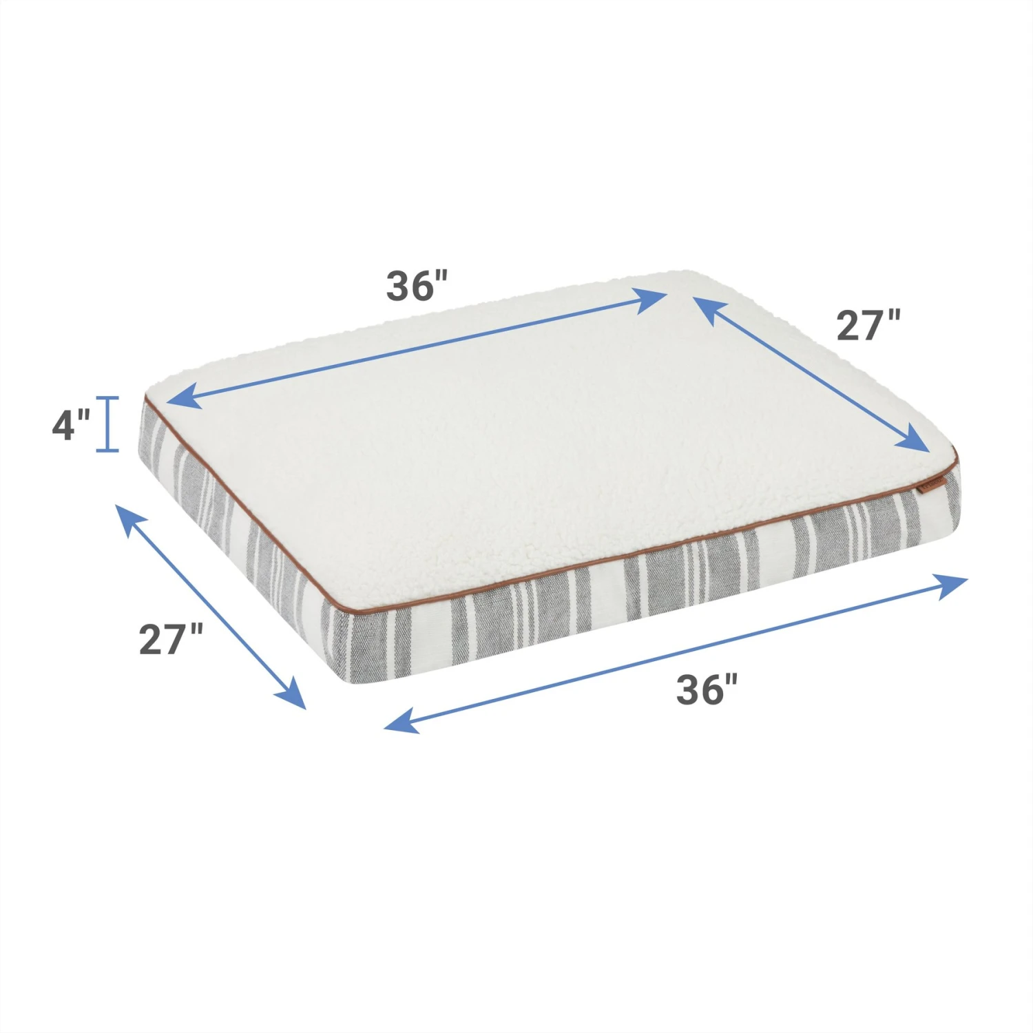 Frisco Farmhouse Rectangular Gusset Dog Bed W/ Removable Cover - Image 2