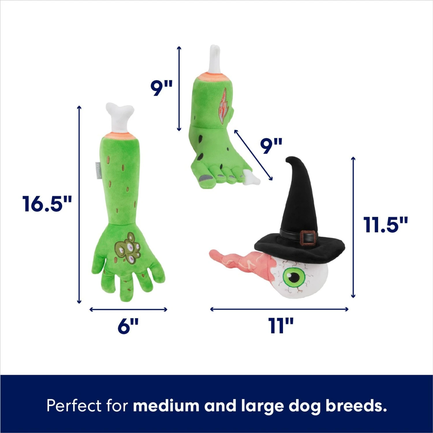 Frisco Halloween Body Parts Plush Squeaky Dog Toy - Image 2