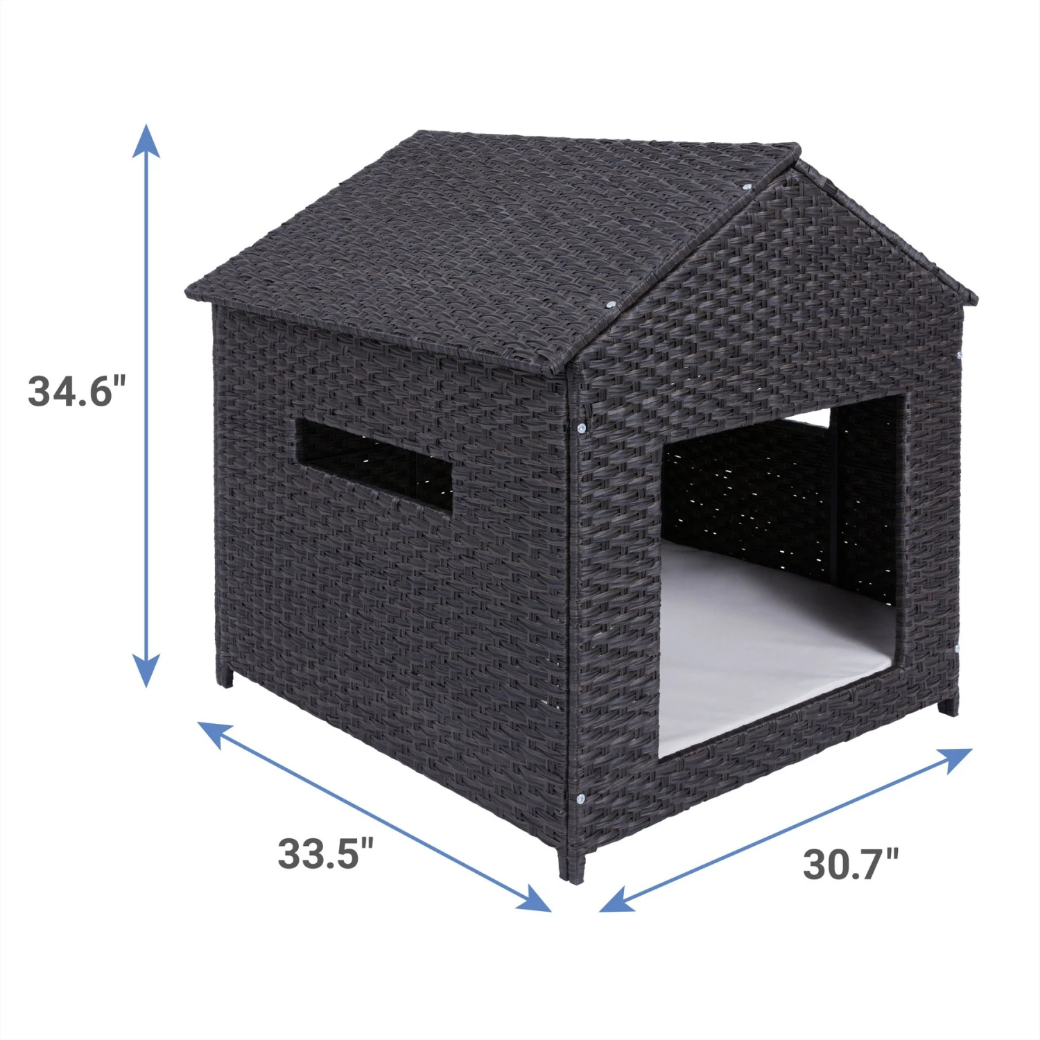Frisco Outdoor Wicker Dog House & Bed - Image 2
