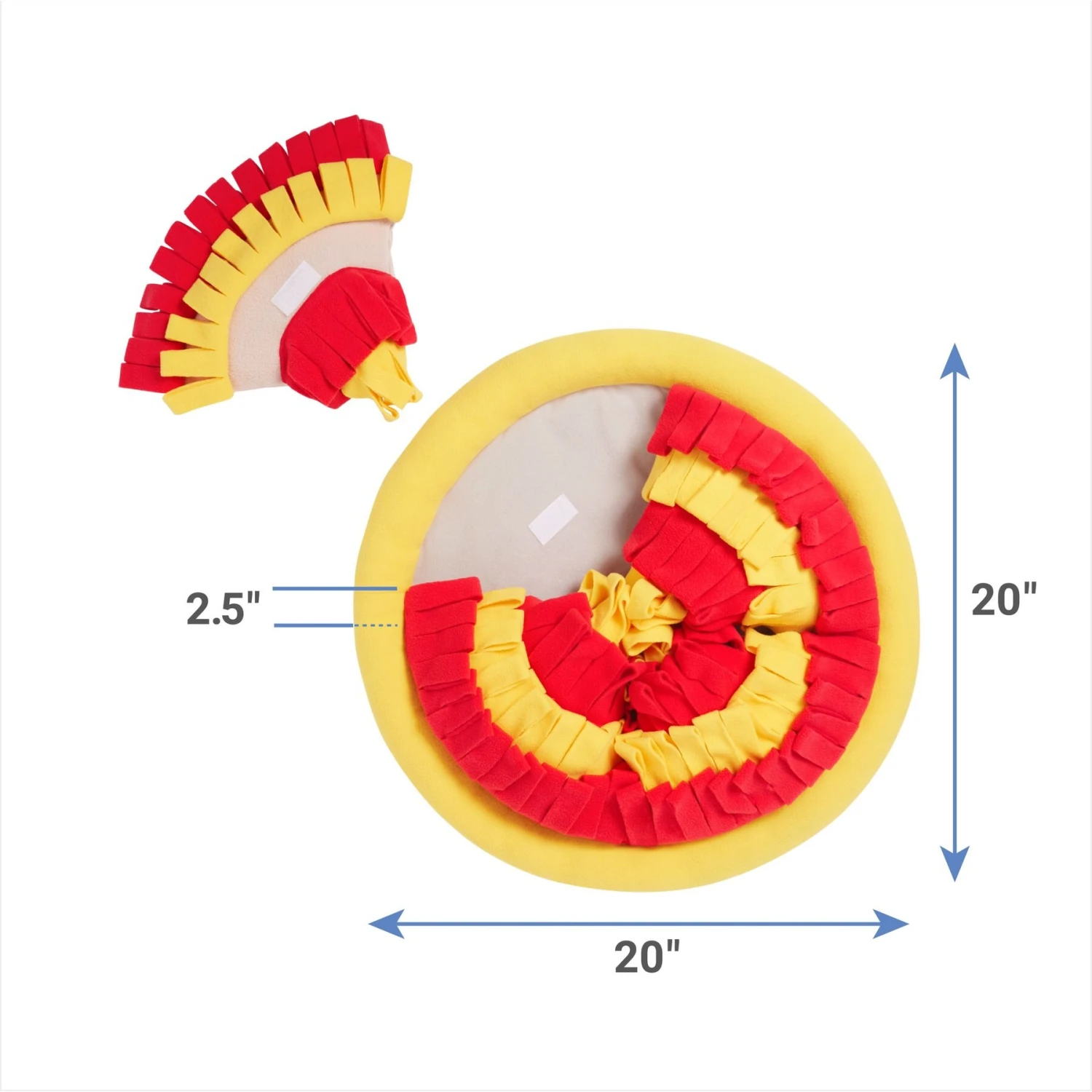 Frisco Pizza Reversible Snuffle Mat, Yellow, Medium - Image 2