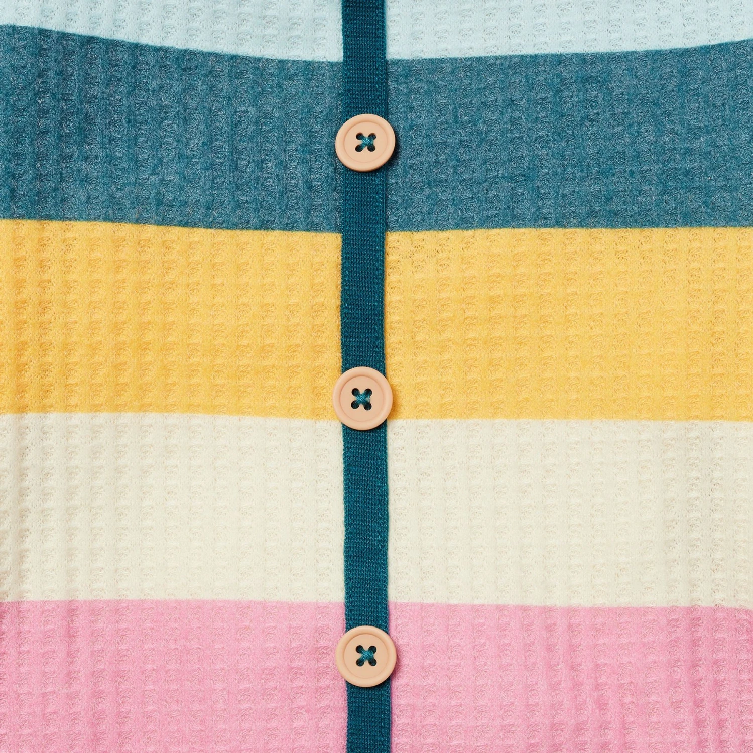 Frisco Cozy Waffle Knit Dog & Cat PJs, Stripe - Image 5