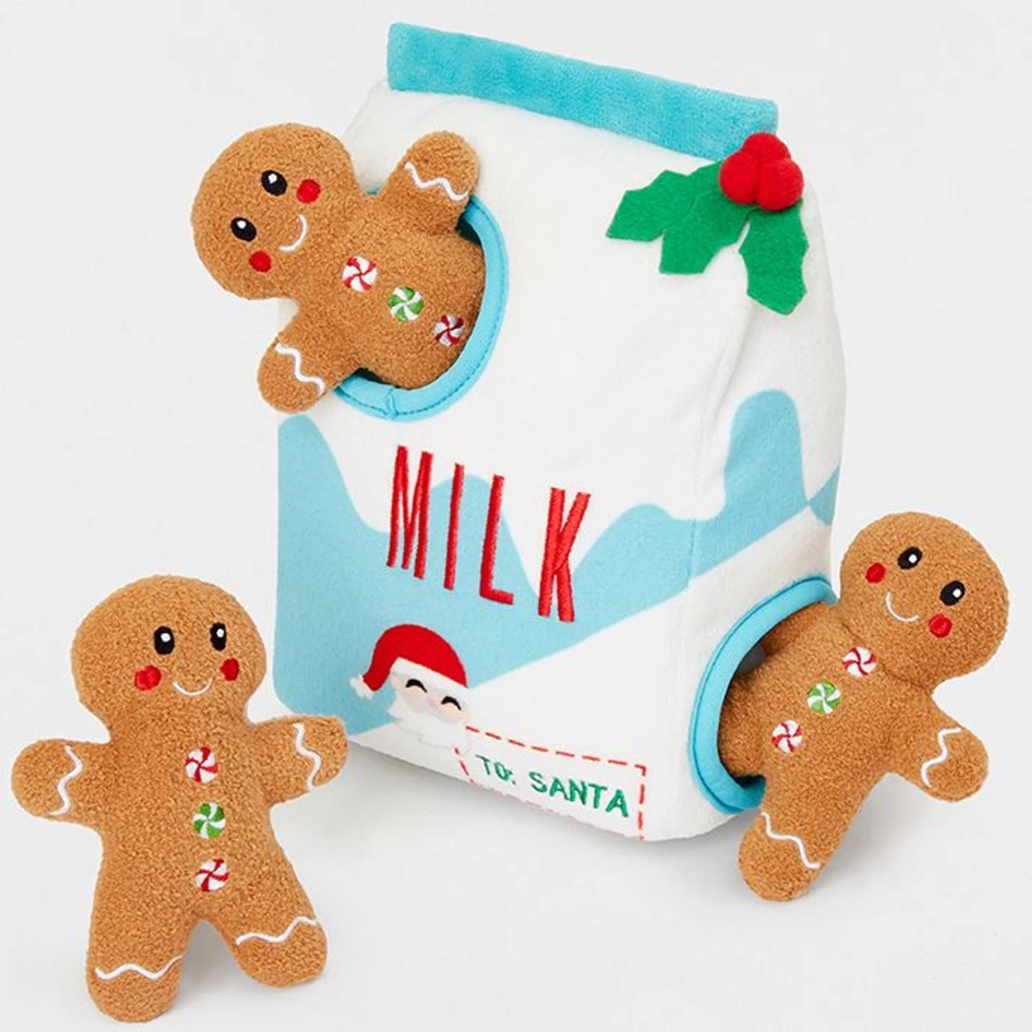 Frisco Holiday Hot Cocoa Hide & Seek Puzzle Plush Squeaky Dog Toy & Frisco Holiday Milk & Gingerbread Cookies Hide & Seek Puzzle Plush Squeaky Dog Toy - Image 5